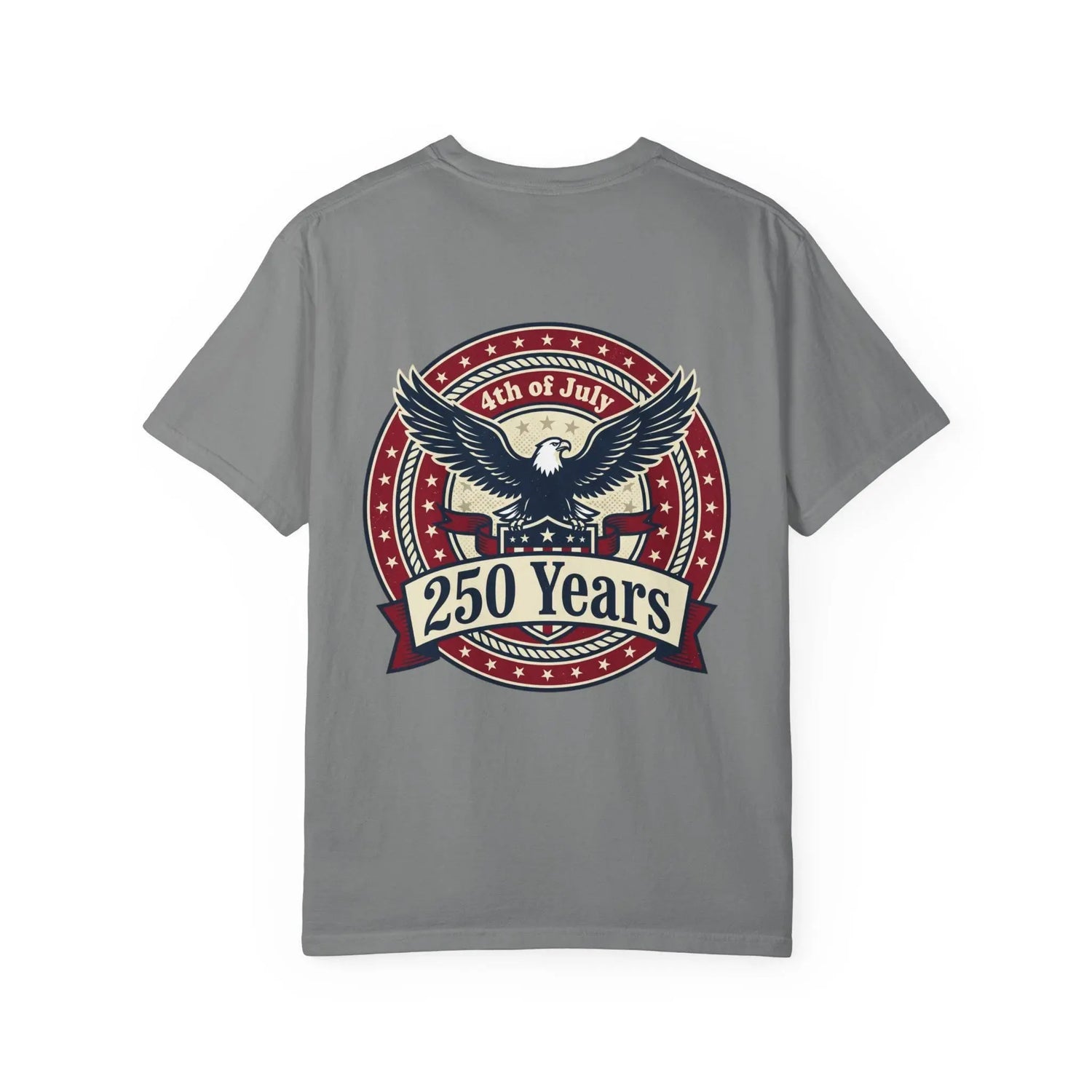 250 Years Eagle Badge T-Shirt | USA 4th of July Patriotic Tee