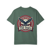 250 Years Eagle Badge T-Shirt | USA 4th of July Patriotic Tee