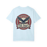 250 Years Eagle Badge T-Shirt | USA 4th of July Patriotic Tee