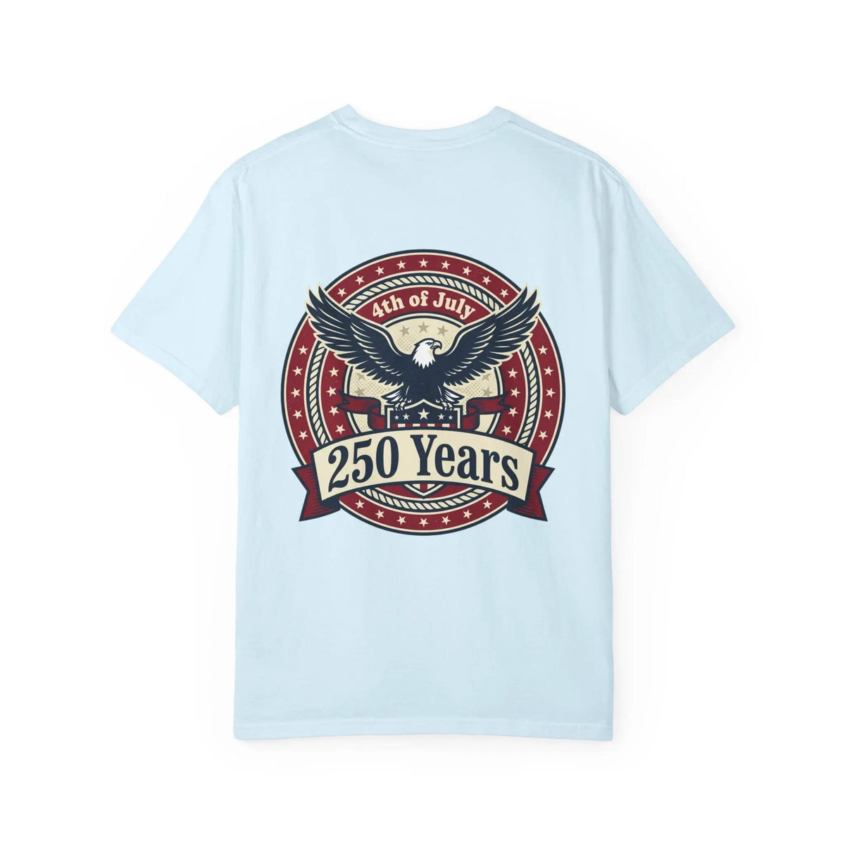 250 Years Eagle Badge T-Shirt | USA 4th of July Patriotic Tee