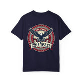 250 Years Eagle Badge T-Shirt | USA 4th of July Patriotic Tee