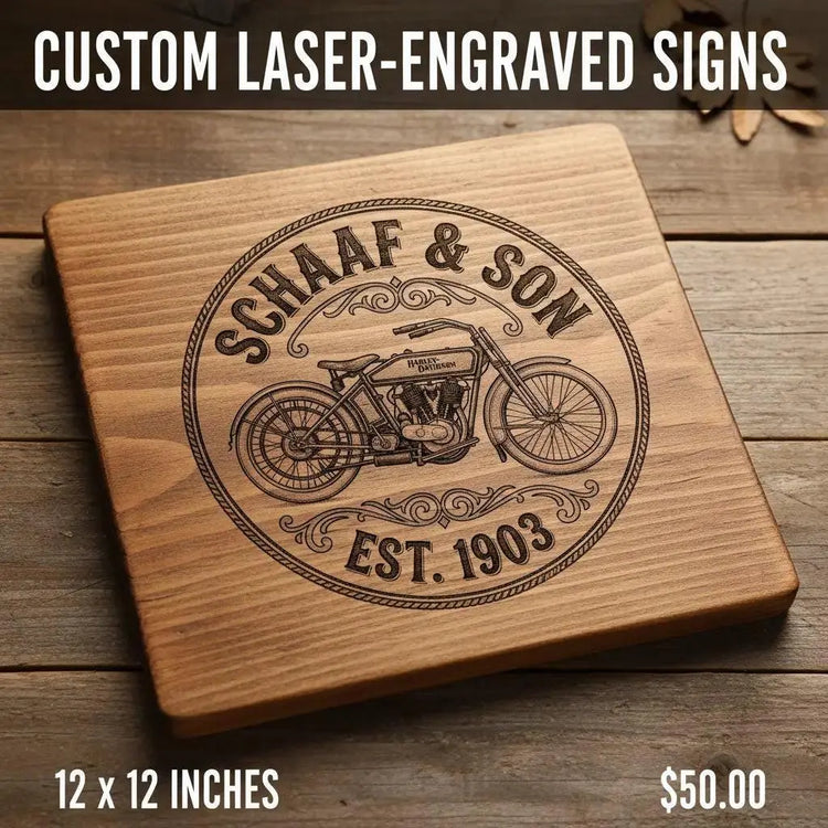Custom Laser-Engraved Signs Ad
