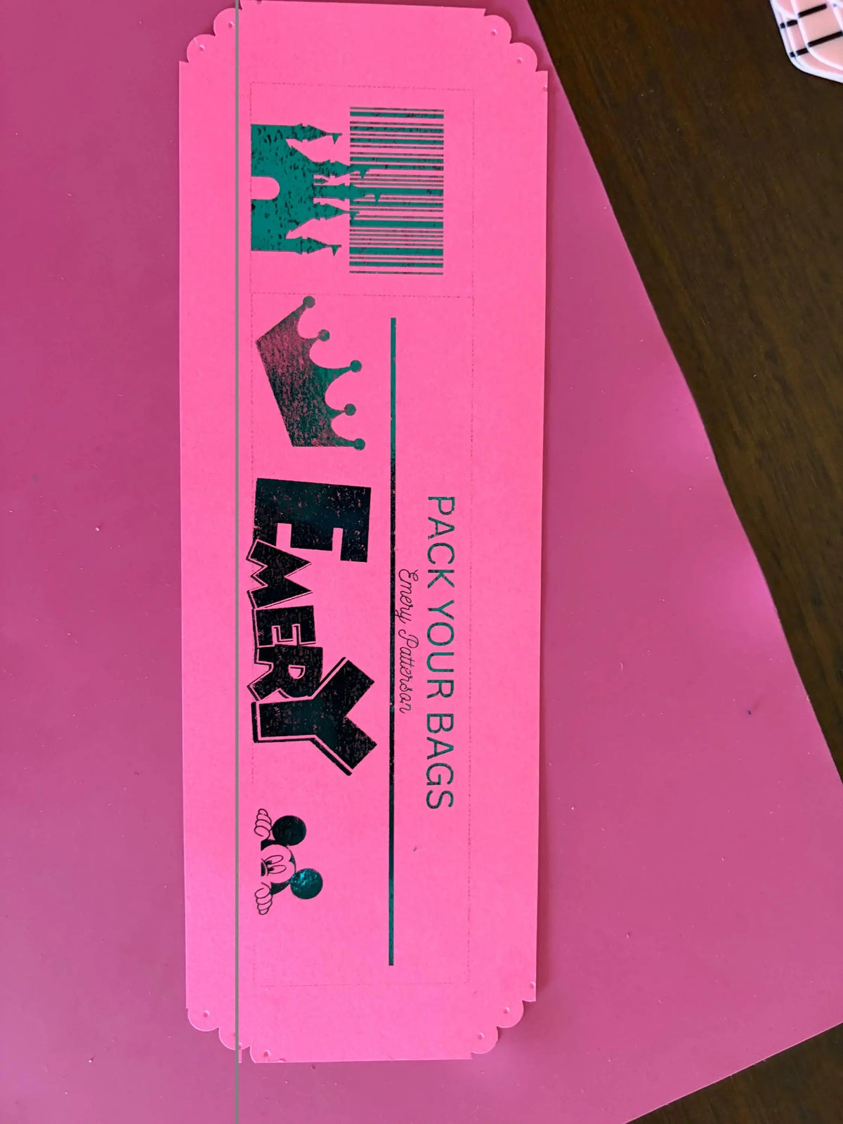 Custom Surprise Ticket Foiled & Personalized Underwood Creations