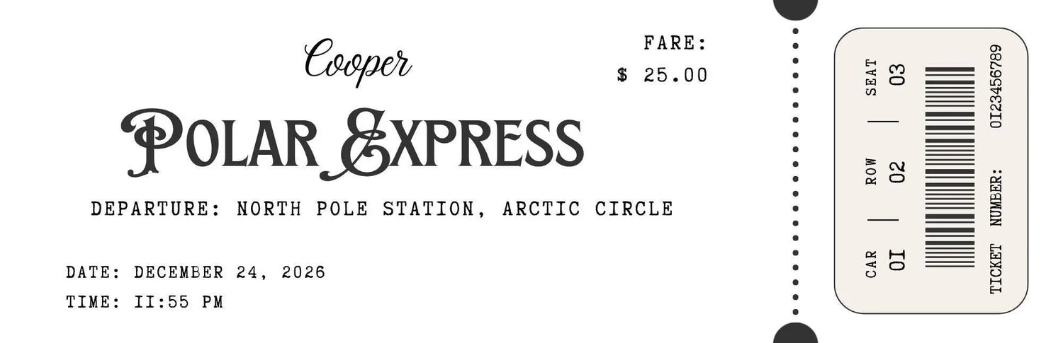Custom Holiday Foiled Tickets