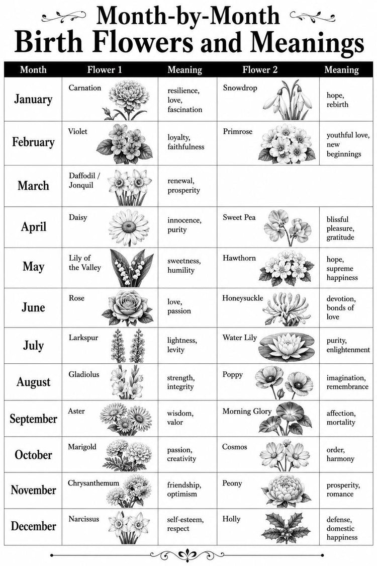 Personalized Birth Flower Tumbler – Handcrafted Floral Drinkware, 20 oz/12 oz