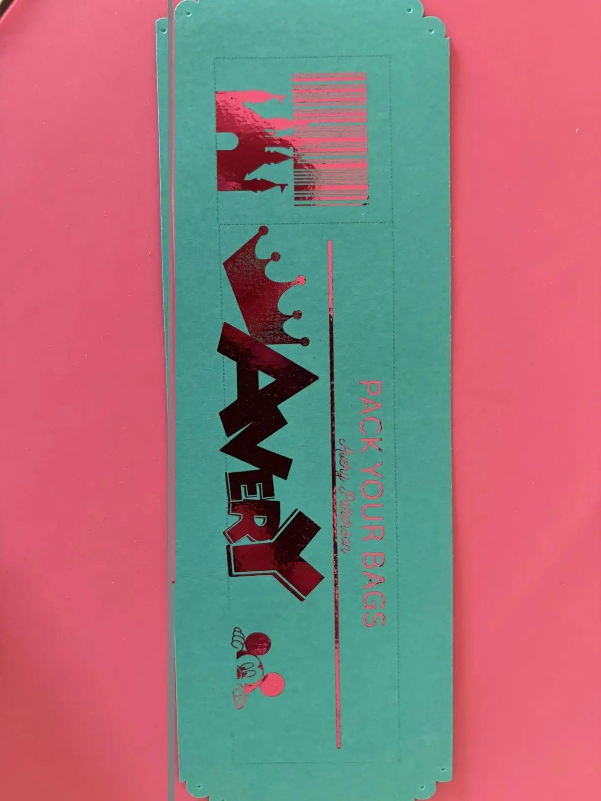 Custom Surprise Ticket Foiled & Personalized Underwood Creations