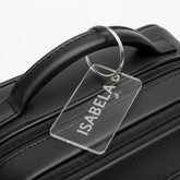 Clear acrylic bag tag