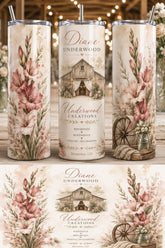 Personalized Birth Flower Tumbler – Handcrafted Floral Drinkware, 20 oz/12 oz