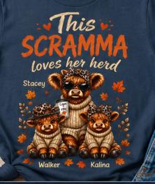 This Grandma, Glamma, Gigi, Mimi, or Any Name Loves Her Herd Sweatshirt | Cute Family, Fall Leaves