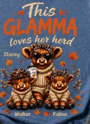 This Grandma, Glamma, Gigi, Mimi, or Any Name Loves Her Herd Sweatshirt | Cute Family, Fall Leaves