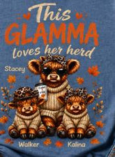 This Grandma, Glamma, Gigi, Mimi, or Any Name Loves Her Herd Sweatshirt | Cute Family, Fall Leaves