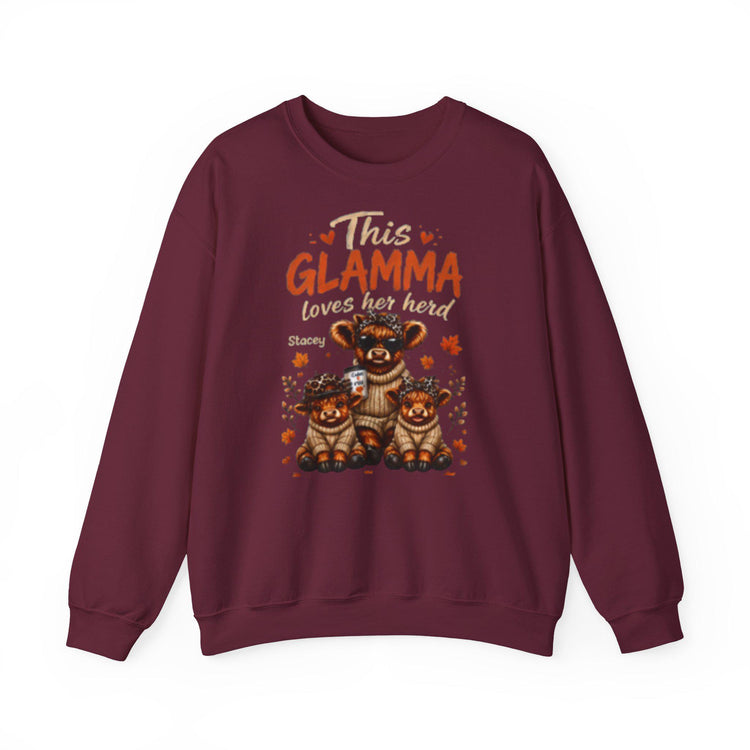 This Grandma, Glamma, Gigi, Mimi, or Any Name Loves Her Herd Sweatshirt | Cute Family, Fall Leaves