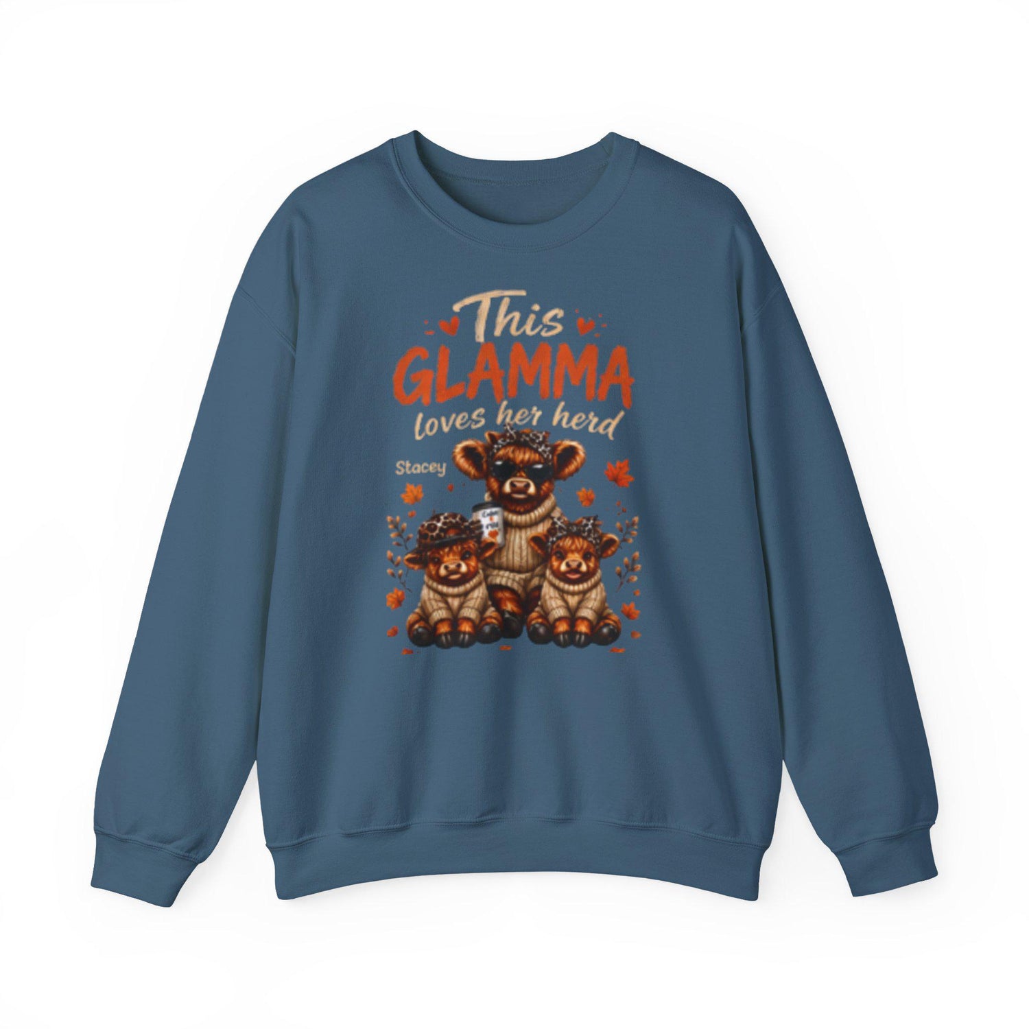 This Grandma, Glamma, Gigi, Mimi, or Any Name Loves Her Herd Sweatshirt | Cute Family, Fall Leaves