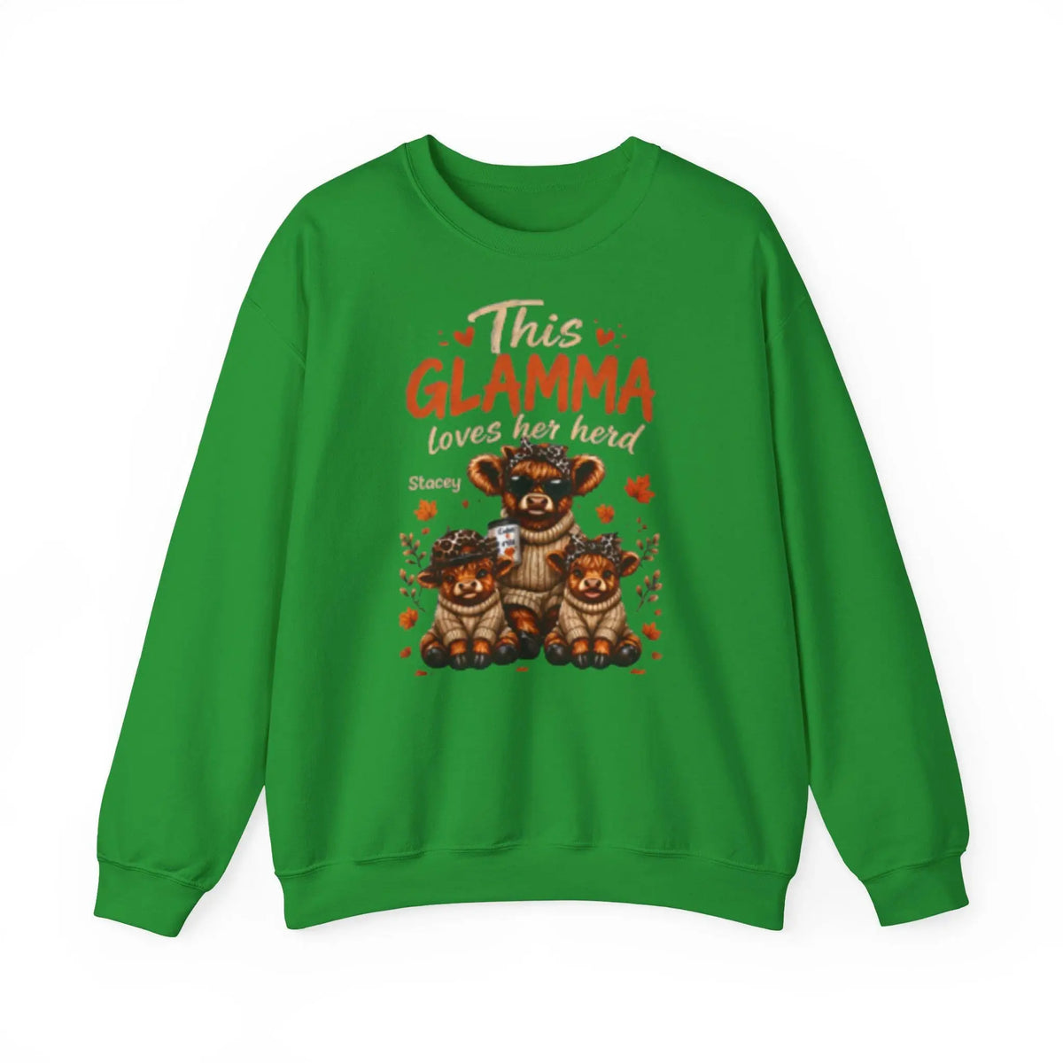 This Grandma, Glamma, Gigi, Mimi, or Any Name Loves Her Herd Sweatshirt | Cute Family, Fall Leaves