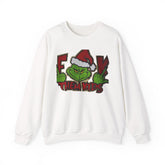 Grinch Peeking Santa Hat Sweatshirt | F--- Them Kids Crewneck