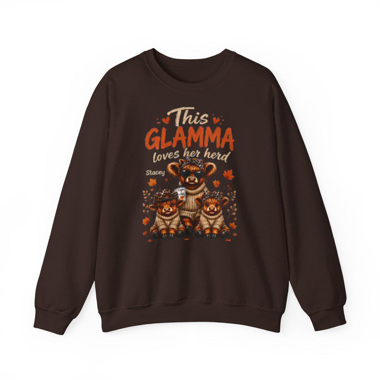 This Grandma, Glamma, Gigi, Mimi, or Any Name Loves Her Herd Sweatshirt | Cute Family, Fall Leaves