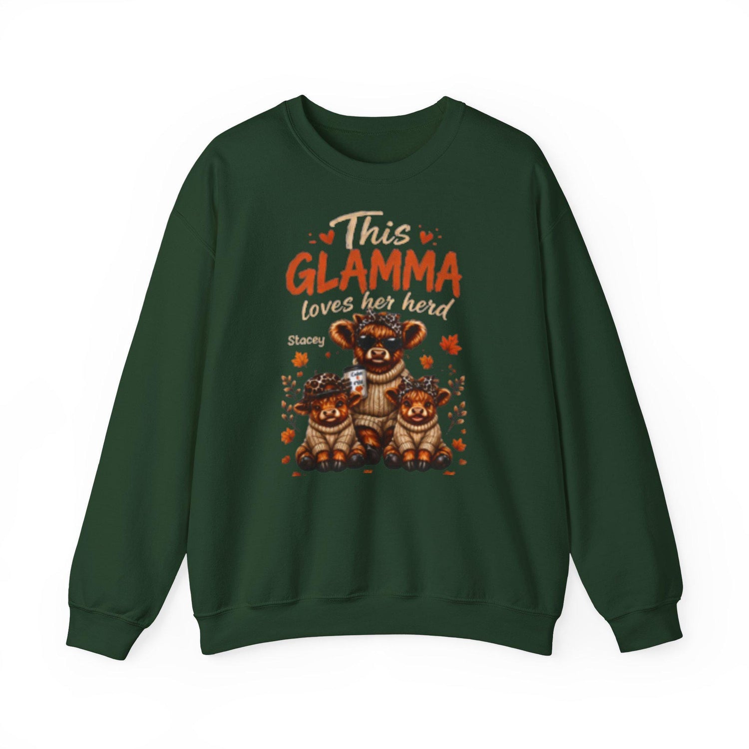 This Grandma, Glamma, Gigi, Mimi, or Any Name Loves Her Herd Sweatshirt | Cute Family, Fall Leaves
