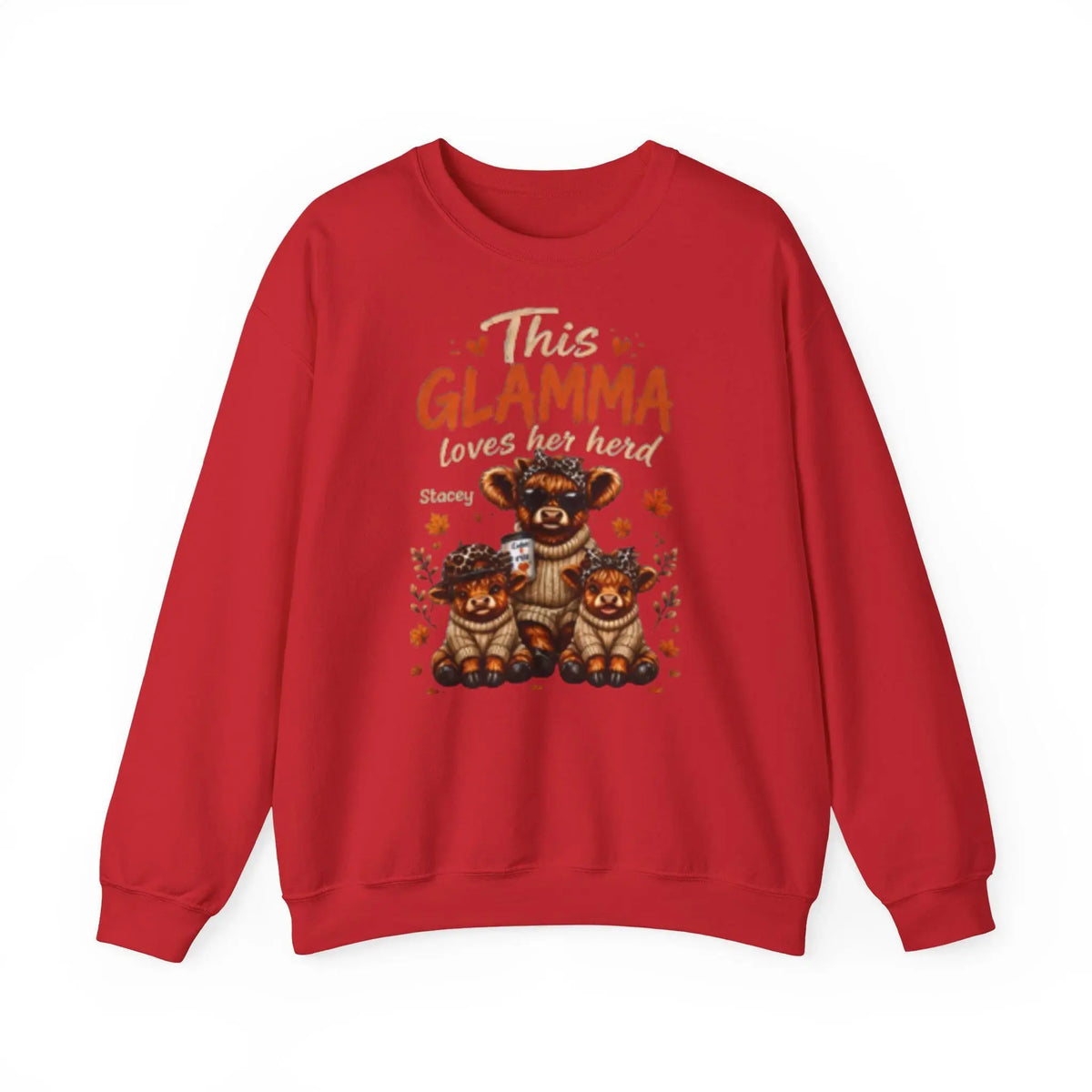 This Grandma, Glamma, Gigi, Mimi, or Any Name Loves Her Herd Sweatshirt | Cute Family, Fall Leaves