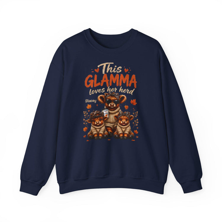 This Grandma, Glamma, Gigi, Mimi, or Any Name Loves Her Herd Sweatshirt | Cute Family, Fall Leaves