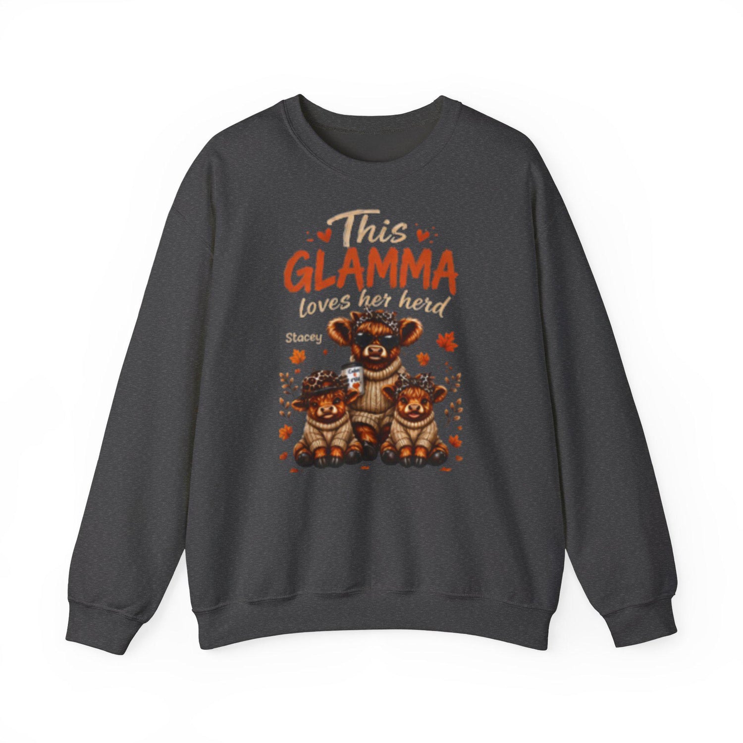 This Grandma, Glamma, Gigi, Mimi, or Any Name Loves Her Herd Sweatshirt | Cute Family, Fall Leaves