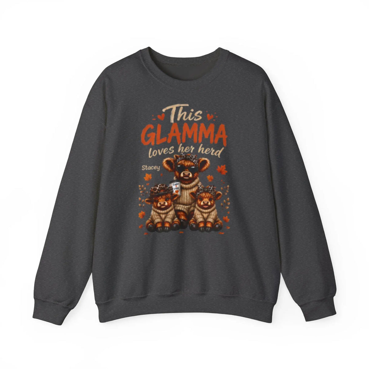 This Grandma, Glamma, Gigi, Mimi, or Any Name Loves Her Herd Sweatshirt | Cute Family, Fall Leaves