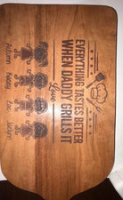 Custom Engraved Wood Cutting Board, Family Keepsake, Wedding Gift, Business Logo