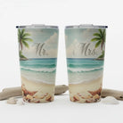 Matching Mr. and Mrs. Tumblers – Beach Print