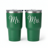 Matching Mr. and Mrs. Tumblers – Green