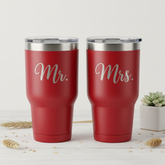 Matching Mr. and Mrs. Tumblers – Red