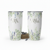 Matching Mr. and Mrs. Tumblers – Watercolor Print