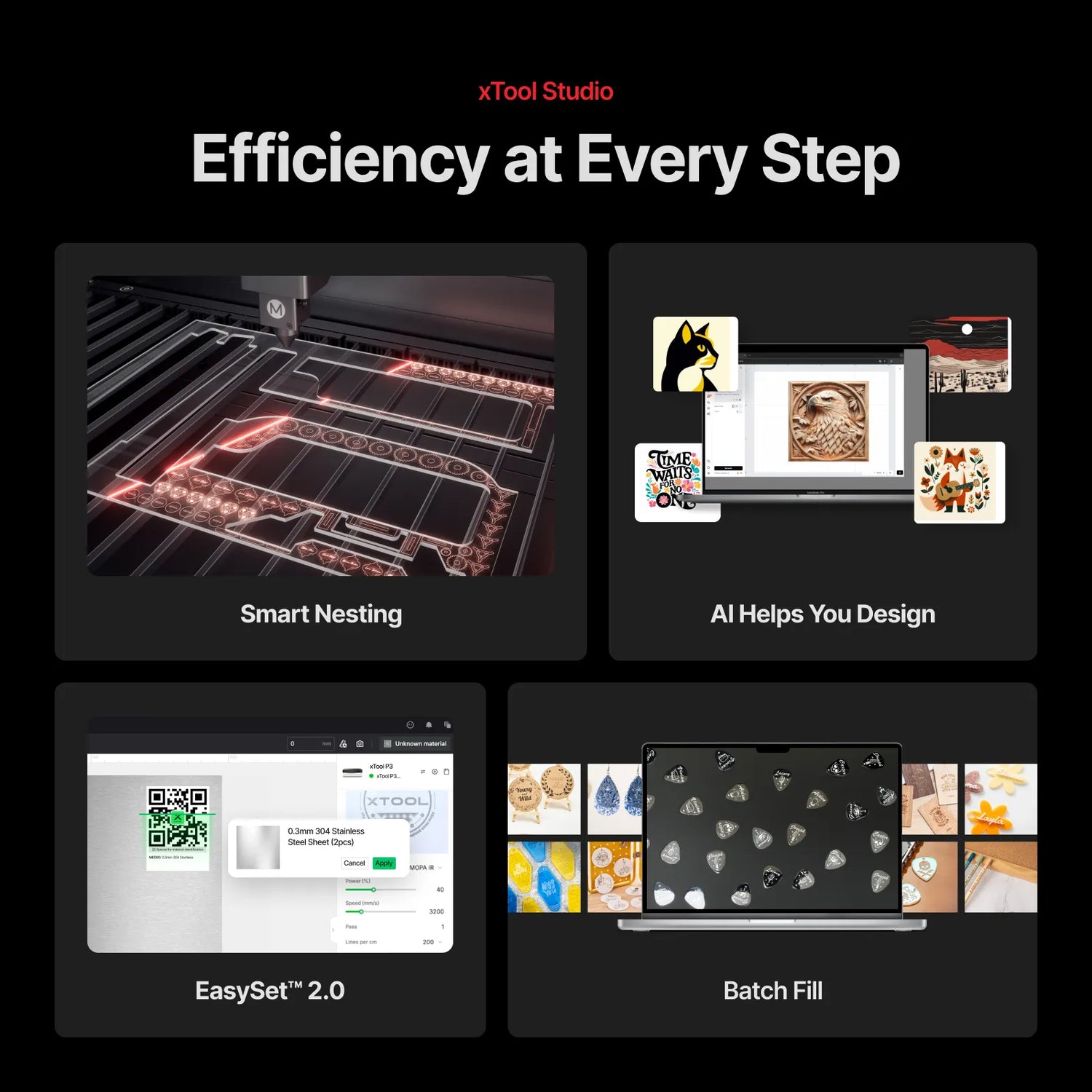 xTool P3 80W Flagship CO2 Laser Cutter with Intelligent Automation xTool