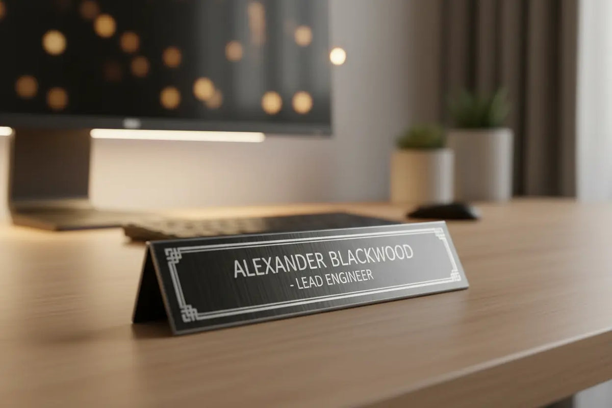Custom Laser Engraved Name Plate – 2" x 10" Underwood Creations