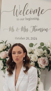 White Wedding Sign with Flower Box 24 x 36 **Customizable**