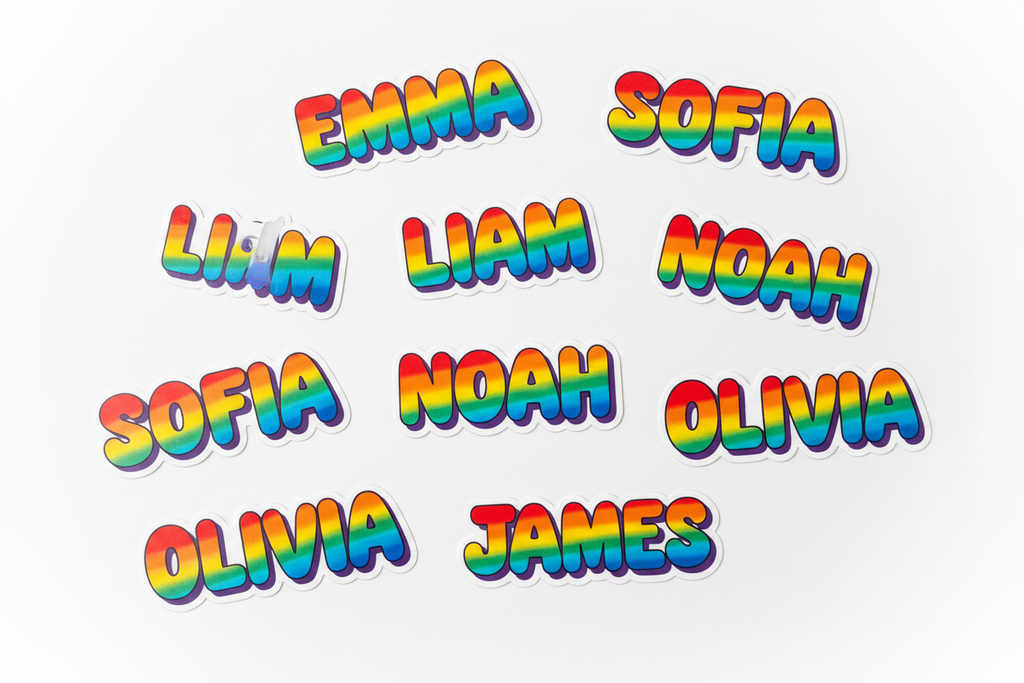 Custom Vinyl Name Stickers for School & Personal Belongings