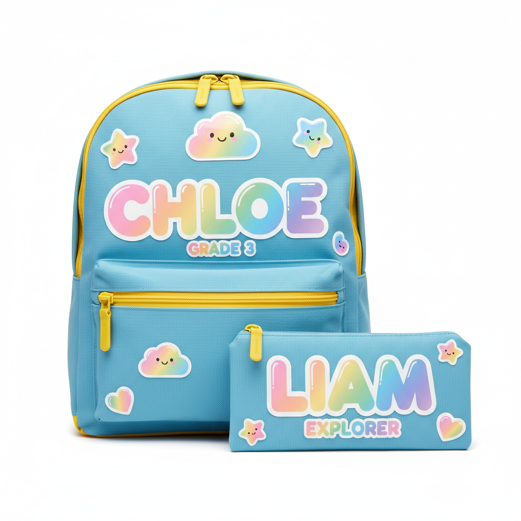 Custom Vinyl Name Stickers for School & Personal Belongings